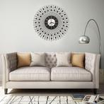 vidaXL Wandklok 43 cm metaal zwart, Huis en Inrichting, Verzenden, Nieuw