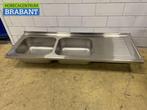 RVS Spoelblad Dubbele spoelbakken 200 x 70 cm Horeca, Zakelijke goederen, Ophalen of Verzenden, Nieuw in verpakking