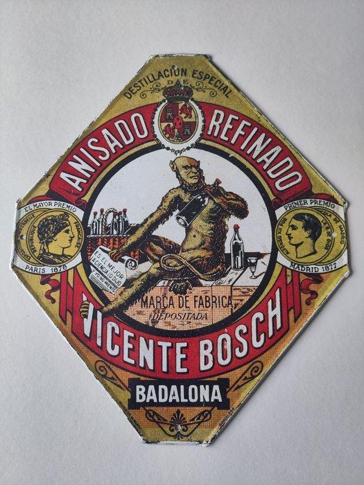 Anis del Mono Vicente Bosch Badalona - Anis del Mono Vicente, Antiek en Kunst, Antiek | Wandborden en Tegels