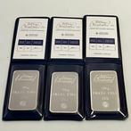 3 x 100 g - Argent .999 - Albino Moutinho - Avec certificat, Postzegels en Munten