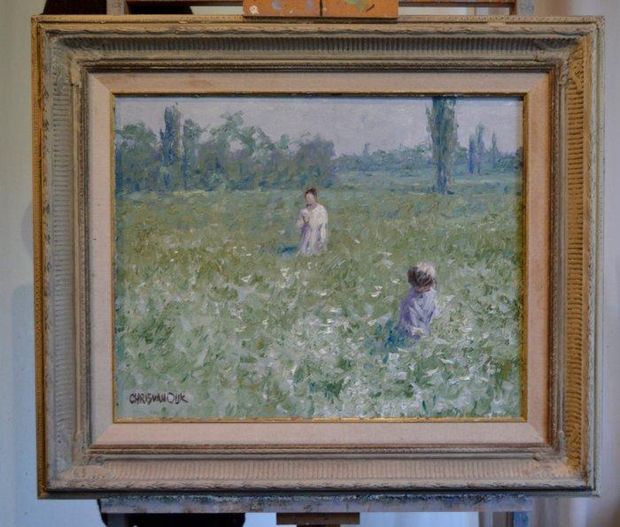Chris van Dijk (1952) Impressionist - Grand Marguerite, Antiek en Kunst, Kunst | Schilderijen | Klassiek
