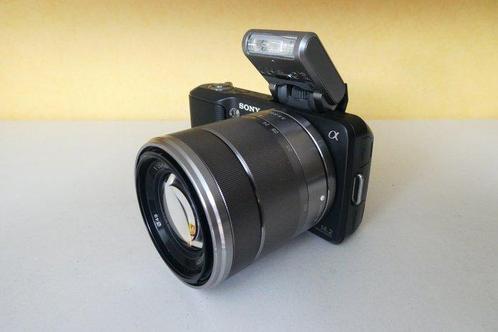Sony nex-3 +Sony 18-55mm lens+flits compleet in doos, Audio, Tv en Foto, Fotocamera's Digitaal