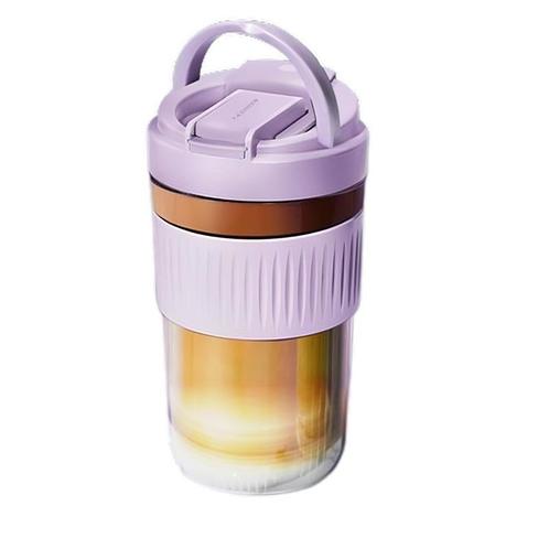 Paars Smoothie Beker Met Deksel - Beker to Go - Fles Glas 55, Verzamelen, Overige Verzamelen, Verzenden