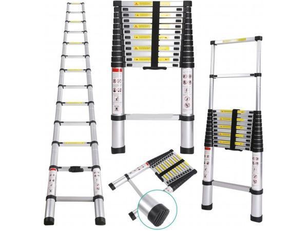 Veiling - 5x Telescoopladder 3.8 Meter, Doe-het-zelf en Bouw, Ladders en Trappen