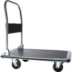 tectake Platformwagen met remmen - zwart, 300 kg, Verzenden