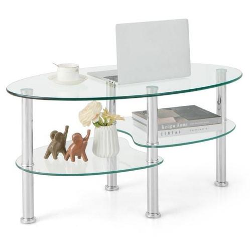 Tweedekans | Coast Salontafel - 3 Laags - Gehard Glas -, Huis en Inrichting, Tafels | Salontafels, Ophalen of Verzenden