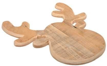 Houten Rendierkop borrelplank broodplank 36x40 cm, Hobby en Vrije tijd, Knutselen, Nieuw