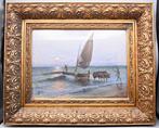 Juan Belda Morales (1872-1944) - Bueyes con barco en la