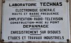 Emaille bord - Radio televisie - Emaille