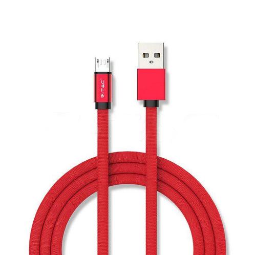 V-TAC VT-5341 Micro-USB naar USB Kabel - 1 meter - rood -, Télécoms, Téléphonie mobile | Accessoires & Pièces