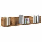 vidaXL CD-wandschap 100x18x18 cm bewerkt hout artisanaal, Verzenden, Nieuw