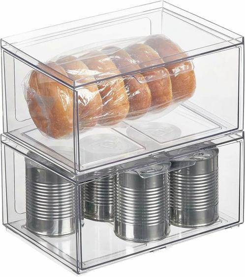 mDesign opbergbox met lade - plastic opbergdoos voor voed..., Maison & Meubles, Cuisine | Ustensiles de cuisine, Envoi
