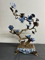 Petit bougeoir - Bronze, Porcelaine - Porcelaine avec bronze, Antiquités & Art