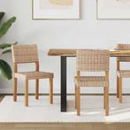 vidaXL Eetkamerstoel 2 pcs Naturel 46 x 55 x 84 cm Kubu, Huis en Inrichting, Stoelen, Verzenden, Nieuw
