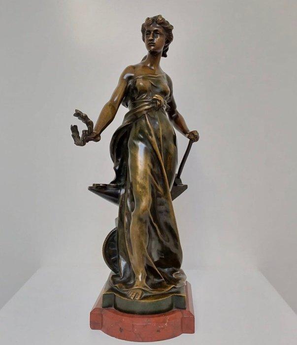 Jean-Baptiste Germain (1841-1910) - Beeld, LIndustrie - 42, Antiquités & Art, Antiquités | Céramique & Poterie