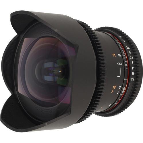 Samyang 14mm T3.1 II VDSLR Canon occasion, Audio, Tv en Foto, Foto | Lenzen en Objectieven, Zo goed als nieuw, Verzenden