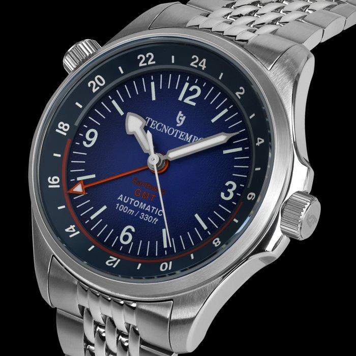 Tecnotempo - GMT Earthway - Automatic- Blue - Limited, Handtassen en Accessoires, Horloges | Heren