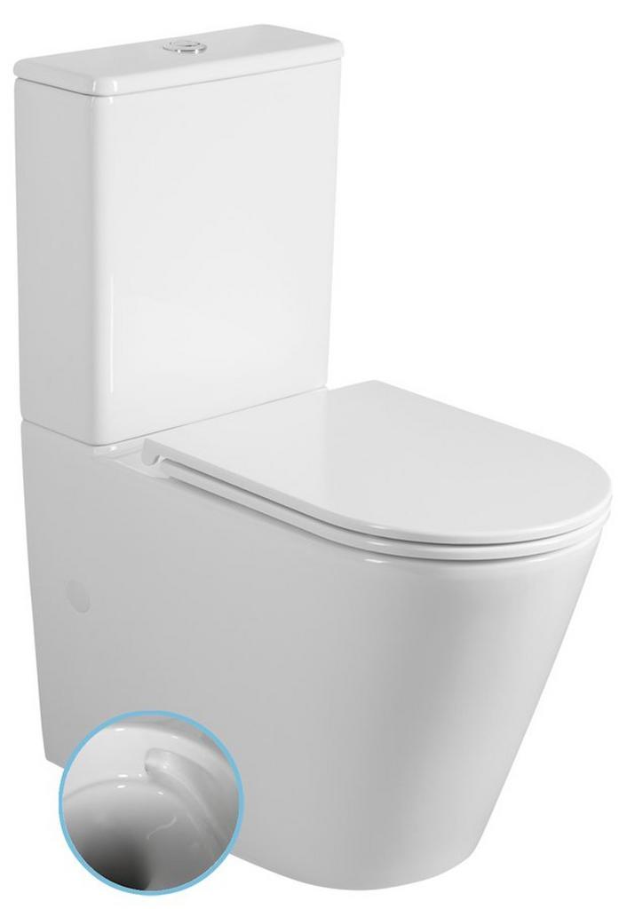 BWS AVI duoblok Rimless Glans wit Tornado Spoeling incl, Doe-het-zelf en Bouw, Sanitair, Overige typen, Nieuw, Ophalen of Verzenden