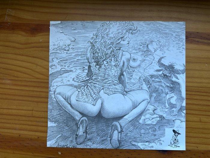 Joachim Diaz - 1 Oorspronkelijk gesigneerd tekening - Les, Boeken, Stripverhalen