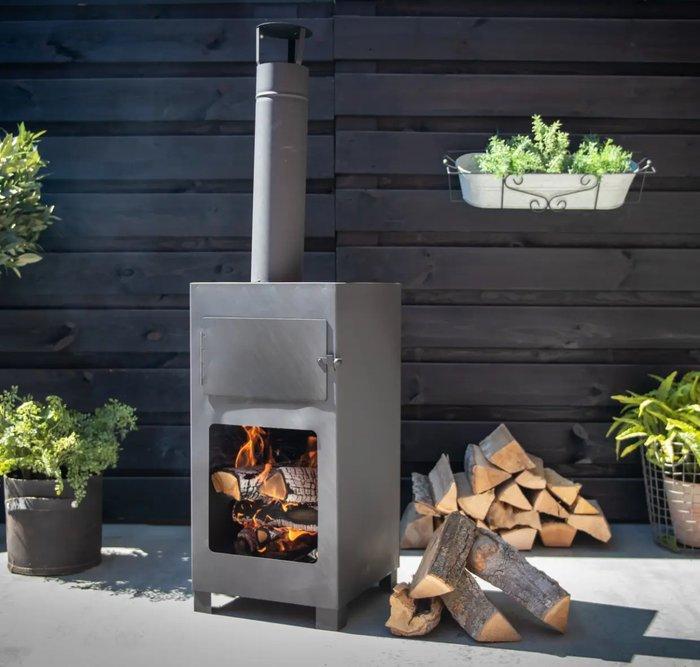 Kachel - Steen, Black Steel - Pizza oven -terras kachel, Antiek en Kunst, Curiosa en Brocante