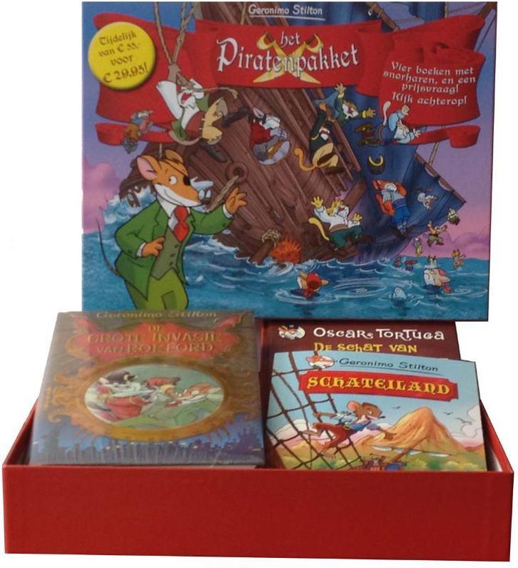 Piratenpakket 9789085921950 Geronimo Stilton, Boeken, Kinderboeken | Jeugd | onder 10 jaar, Gelezen, Verzenden