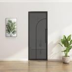 Stalen Taatsdeur - Zwart - 2 Vlaks rond - Rook glas, Minder dan 80 cm, Overige typen, Nieuw, Metaal