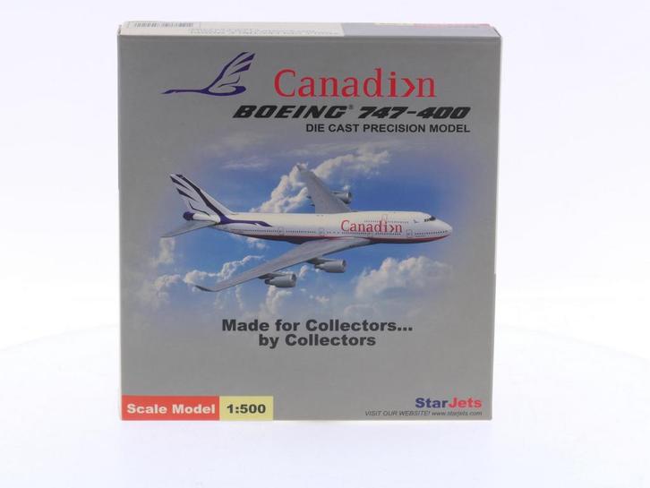Schaal 1:500 Schuco/Star Jets SJCDN002 Canadian Airlines..., Hobby en Vrije tijd, Modelbouw | Vliegtuigen en Helikopters, Gebruikt
