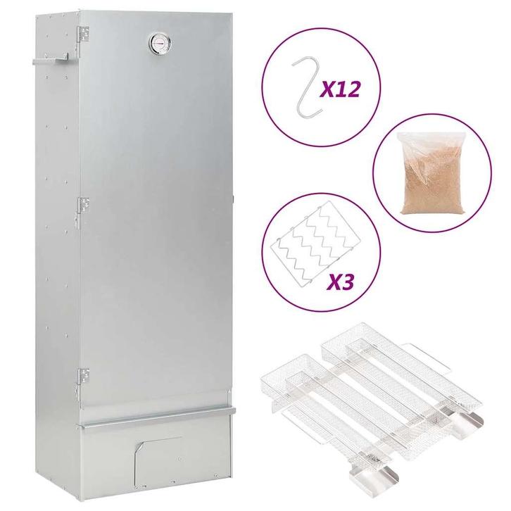vidaXL BBQ-rookoven met koude rookgenerator gegalvaniseerd, Elektronische apparatuur, Overige elektronische apparatuur, Nieuw