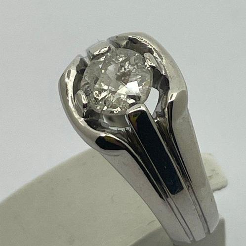 Bague déternité - 18 carats Or blanc Diamant (Naturelle) -, Handtassen en Accessoires, Antieke sieraden