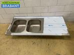 RVS Spoelblad Dubbele spoelbakken 160 x 70 cm Horeca, Zakelijke goederen, Ophalen of Verzenden, Nieuw in verpakking