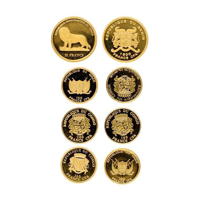 Wereld. 2003/2017 Gouden Herdenkingsmuntjes (8 stuks), Postzegels en Munten, Munten | Europa | Niet-Euromunten