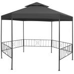 vidaXL Tuinprieel 323x275x265 cm antraciet, Tuin en Terras, Verzenden, Nieuw