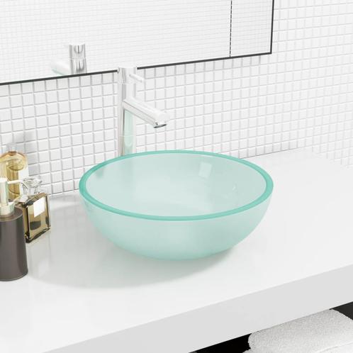 vidaXL Wasbak 35x12 cm gehard glas mat, Doe-het-zelf en Bouw, Sanitair, Nieuw, Verzenden