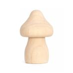 Klein houten paddenstoelfiguurtje (voor knutselwerkjes, 3 c, Verzenden