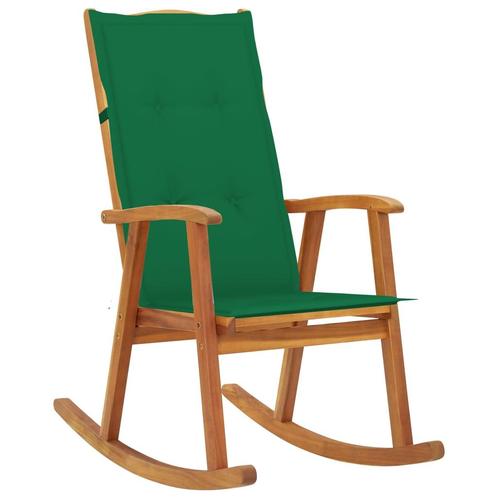 vidaXL Chaise à bascule avec coussins Bois dacacia, Tuin en Terras, Tuinsets en Loungesets, Verzenden