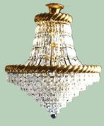 Plafondlamp - Luster Ø60, 10 lichtpunten - Gouden messing