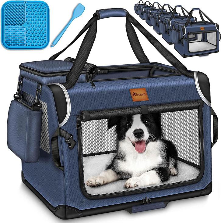 TRESKO® Hondenbench - Hondenbox - Transportbox - 102x69x69 -, Dieren en Toebehoren, Overige Dieren-accessoires, Verzenden