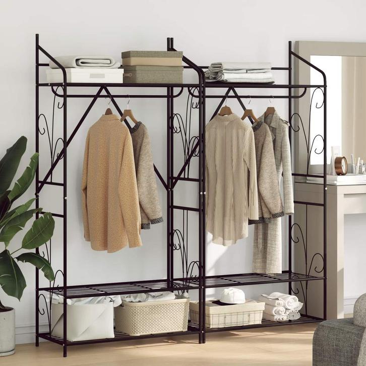 vidaXL Open Kledingkast Effen 2 pcs 78 x 36 x 160 cm, Huis en Inrichting, Kasten | Kleerkasten, Nieuw, Verzenden