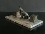 Inktpot - Encrier double chien Doberman - Régule en marmer