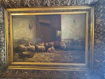 M.Hendrik (XX) - Fotolijst - Canvas, Hout - Schapen in de