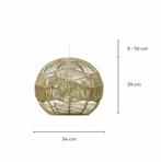 Boheemse rotan hanglamp - groot, Huis en Inrichting, Overige materialen, Boho, Nieuw, Ophalen of Verzenden
