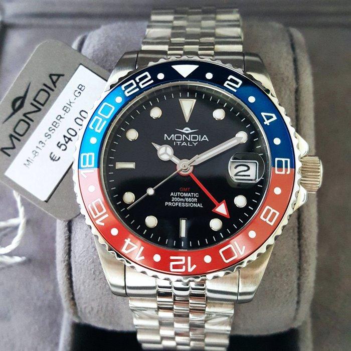 Mondia - Automatic GMT - 24 Jewels - Pepsi Diver - New -, Handtassen en Accessoires, Horloges | Heren