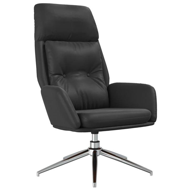 Zwarte Relaxzetel Leder - Retour Deal - Perfect voor de l..., Huis en Inrichting, Fauteuils, 50 tot 75 cm, 75 tot 100 cm, Nieuw