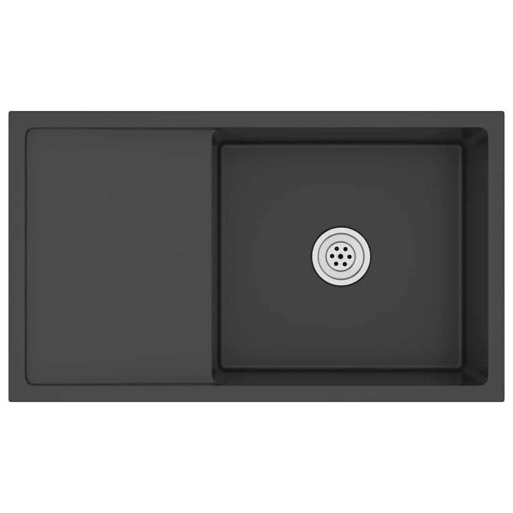 Moderne Zwarte Spoelbak | Tweede Kansje | OP = OP!, Maison & Meubles, Cuisine | Casseroles & Poêles, Envoi