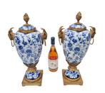 Vase (2) - Bronze, Porcelaine - Vases avec une bouilloire, Antiek en Kunst