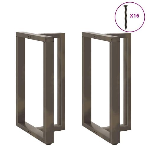 vidaXL Bartafelpoten 2 st T-vormig 60x35x(90-91) cm staal, Huis en Inrichting, Tafelonderdelen, Nieuw, Verzenden