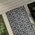 vidaXL Buitenkleed ARAKIL 80x150 cm PP wit en zwart, Kinderen en Baby's, Speelgoed | Speelkleden, Verzenden, Nieuw
