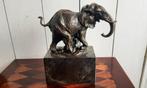 Beeld, Olifant - 21 cm - Brons