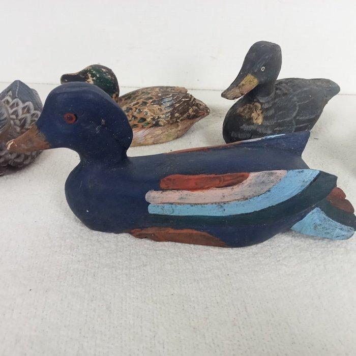 Lokeend - Lokeend (5) - Hout, Handbeschilderd hout, Antiquités & Art, Curiosités & Brocante