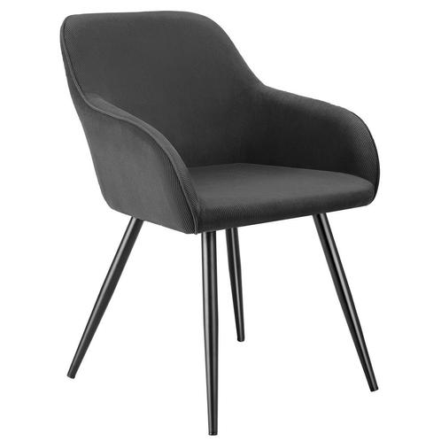 tectake Eetkamerstoel Marilyn, koordlook, gestoffeerd - antr, Huis en Inrichting, Stoelen, Verzenden